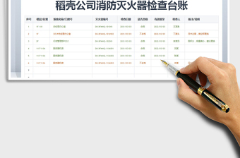 2025年消防灭火器检查台账