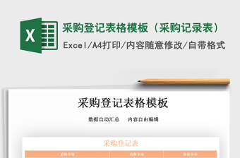 2025年采购登记表格模板（采购记录表）