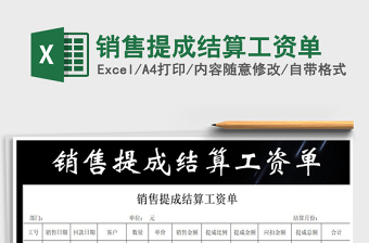 2025年销售提成结算工资单