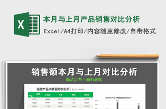 本月与上月产品销售对比分析