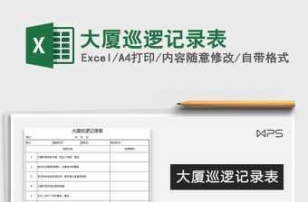 2025年大厦巡逻记录表