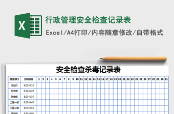 2025年行政管理安全检查记录表