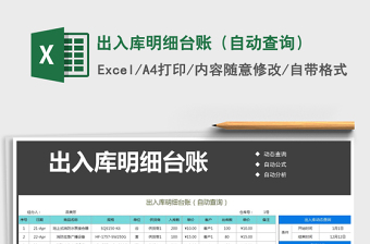 2025年出入库明细台账（自动查询）