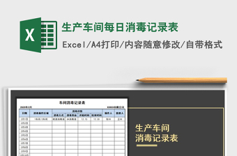 2025年生产车间每日消毒记录表