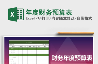 年度财务预算表