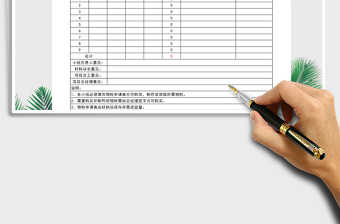 2025年物料申请单