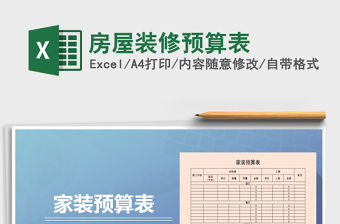 2025年房屋装修预算表