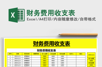 2025年财务费用收支表