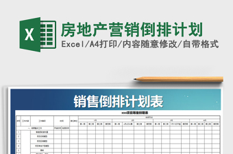 房地产营销倒排计划