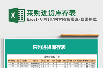 2025年采购进货库存表