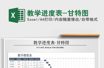 2025年教学进度表-甘特图