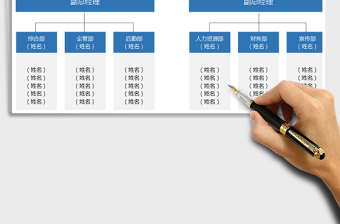 2025年简洁企业公司组织架构图表