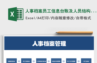 2024年人事档案员工信息台账及人员结构分析