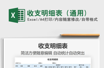 2025年收支明细表（通用)