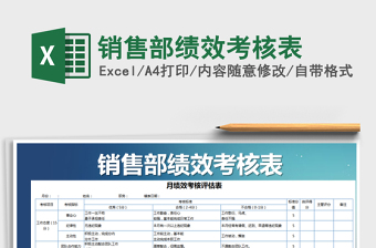 2025年销售部绩效考核表