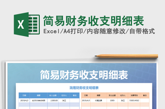 2025年简易财务收支明细表