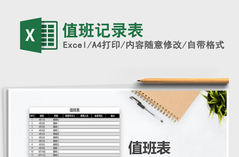 2025年值班记录表