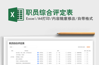 2025年职员综合评定表