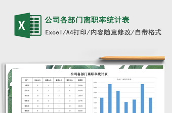 2024年公司各部门离职率统计表免费下载