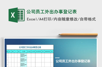 2025年公司员工外出办事登记表