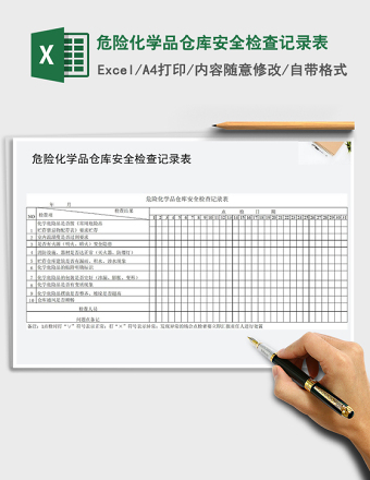 2025年危险化学品仓库安全检查记录表免费下载