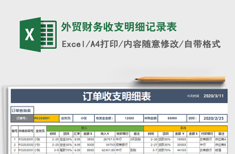 2024年外贸财务收支明细记录表免费下载