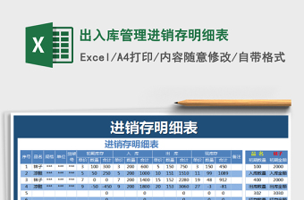 2025年出入库管理进销存明细表