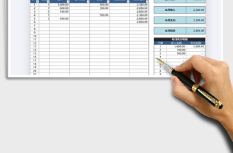 2025年出纳现金流水收支结余计算表