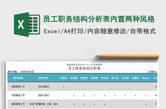 2025年员工职务结构分析表内置两种风格