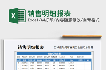 2025年销售明细报表