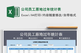 2025年公司员工原地过年统计表