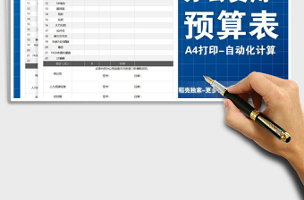 2025年办公用品费用预算表（精致商务）