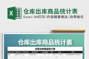 2025年仓库出库商品统计表