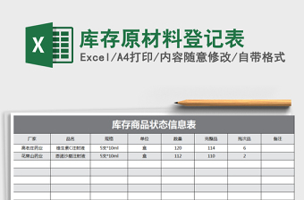 2025库存excel表格大全图片