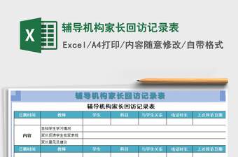 2025年辅导机构家长回访记录表