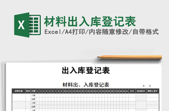 2025年材料出入库登记表