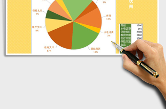 月度支出记账饼状分析图