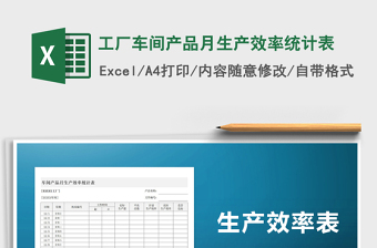 2025年工厂车间产品月生产效率统计表