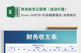 2025年财务收支记录表（自动计算）