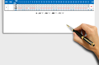 2025年月考勤明细记录表（自动汇总）