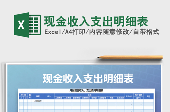 2025年现金收入支出明细表