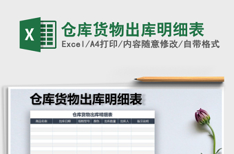 2025年仓库货物出库明细表
