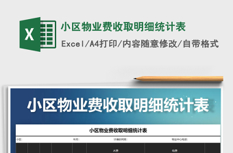 2025小区物业安全excel表格大全