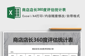 2025年商店店长360度评估统计表