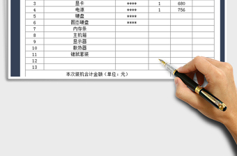 2024年电脑装机配置单