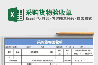 2025年采购货物验收单