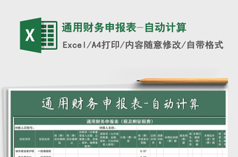 2025年通用财务申报表-自动计算