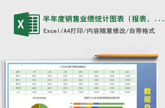 2025年半年度销售业绩统计图表（报表，图表）