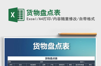 2025年货物盘点表