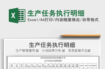 2025年生产任务执行明细